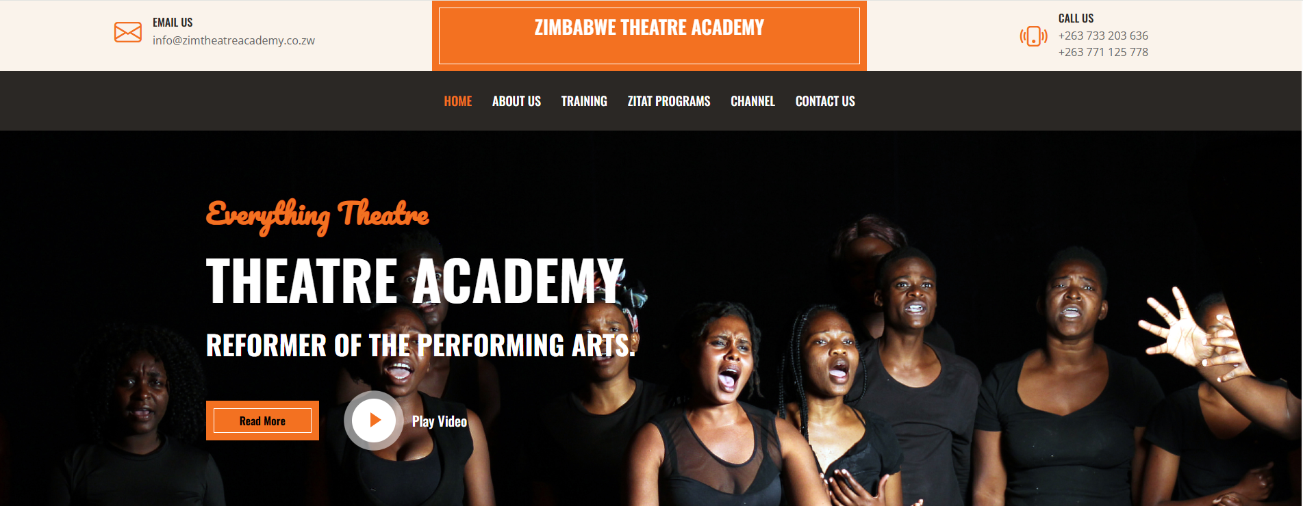 Screenshot of a beautifully designed, responsive e-commerce website for a local Zimbabwean fashion brand, showcasing modern UI.